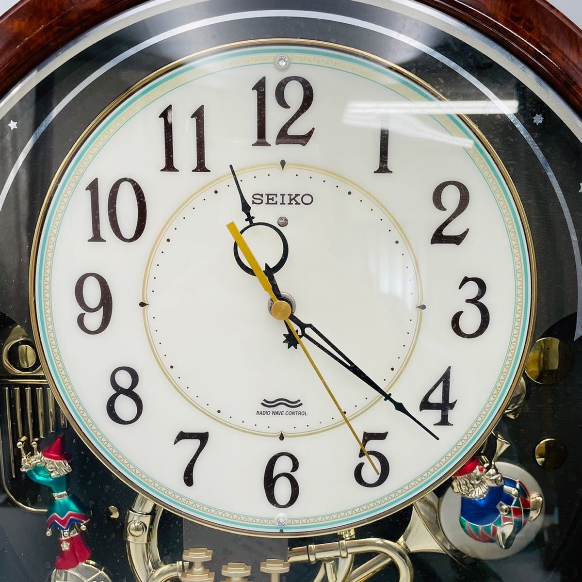 Am236b SEIKO セイコー CLOCK セイコークロック 掛け時計 時計 ウエーブシンフォニー 電波時計 AM 236 H 6曲 スワロフスキー ...
