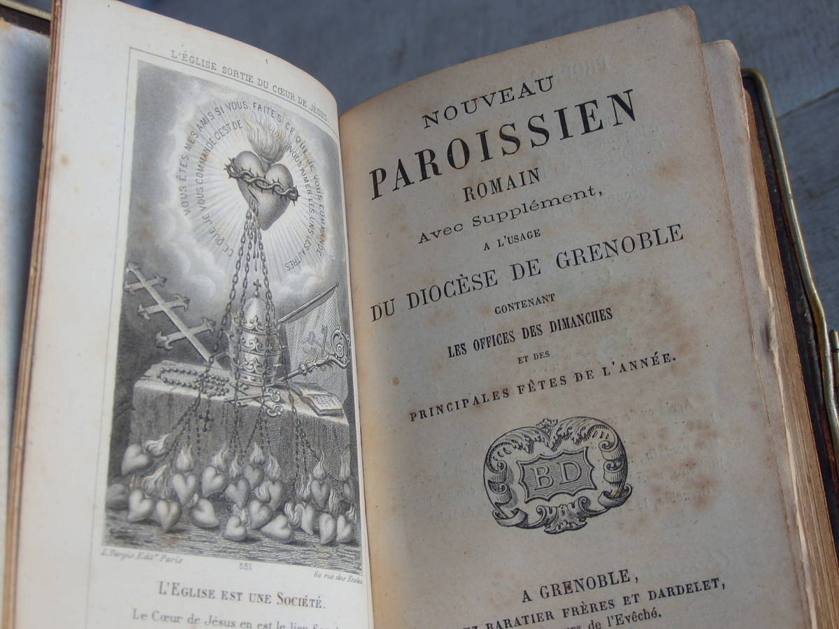 1940年アンティーク美しいmissel聖書セット　ジャンクジャーナル洋書　古書 1940年アンティーク美しいmissel聖書セット ジャンクジャーナル洋書