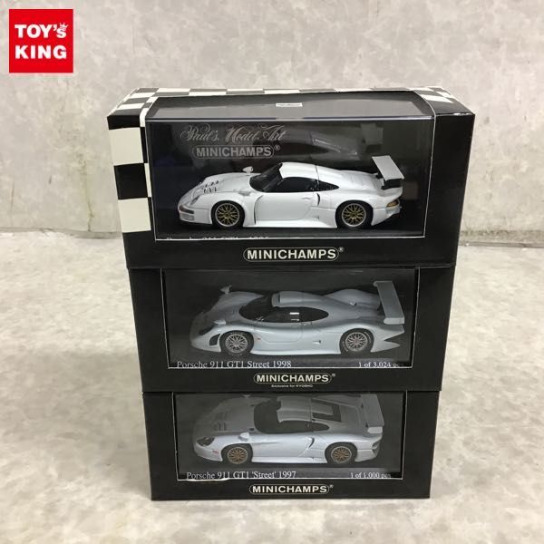 1円 ミニチャンプス 1/43 ポルシェ 911 GT1 1996 ポルシェ911 GT1 