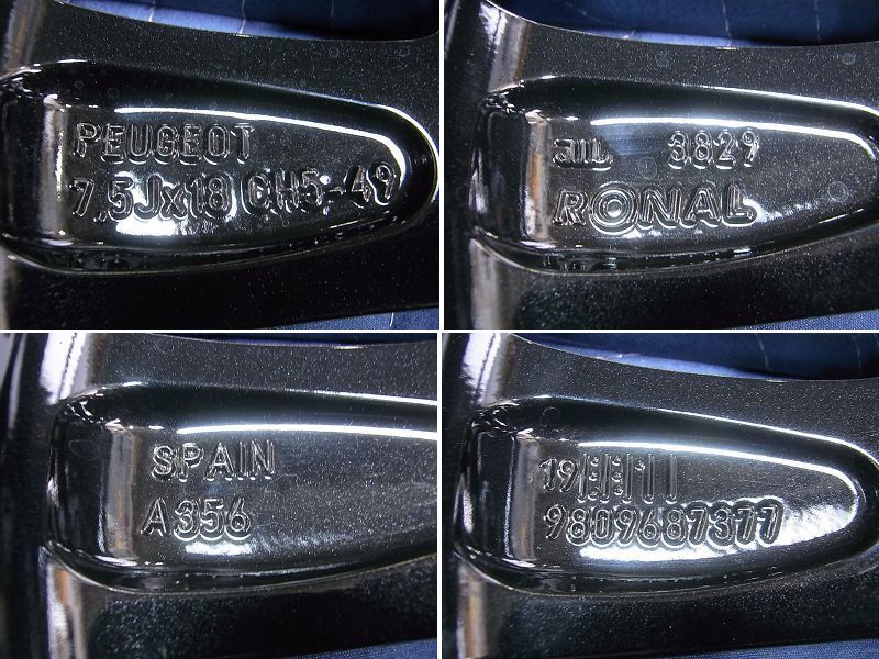 PEUGEOT プジョー 3008 5008 純正 18インチ 7.5J +49 5H PCD 108 