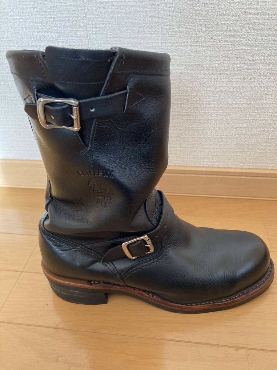 超美品》チペワ エンジニアブーツ USA製 ブラック US9.5 27899 超美品》チペワ エンジニアブーツ USA製 ブラック US9.5 27899