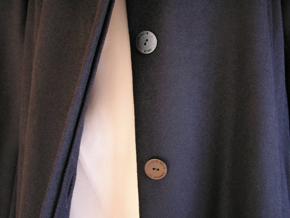 ランバン ノワール/LANVIN NOIR/黒 コート/ブラック/高級 カシミヤ混 