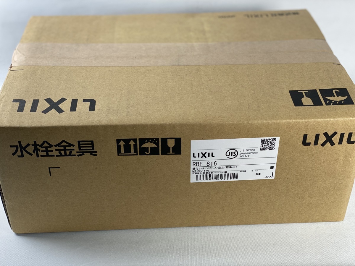 新品，正規品 J94915RZZ LIXIL リクシル RBF-816 壁付型 サーモスタット付 シャワーバス水栓 水栓金具 逆止 節湯 B1(水栓、蛇口)｜売買されたオークション情報、yahooの商品情報をアーカイブ公開 - オークファン 洗面、洗濯