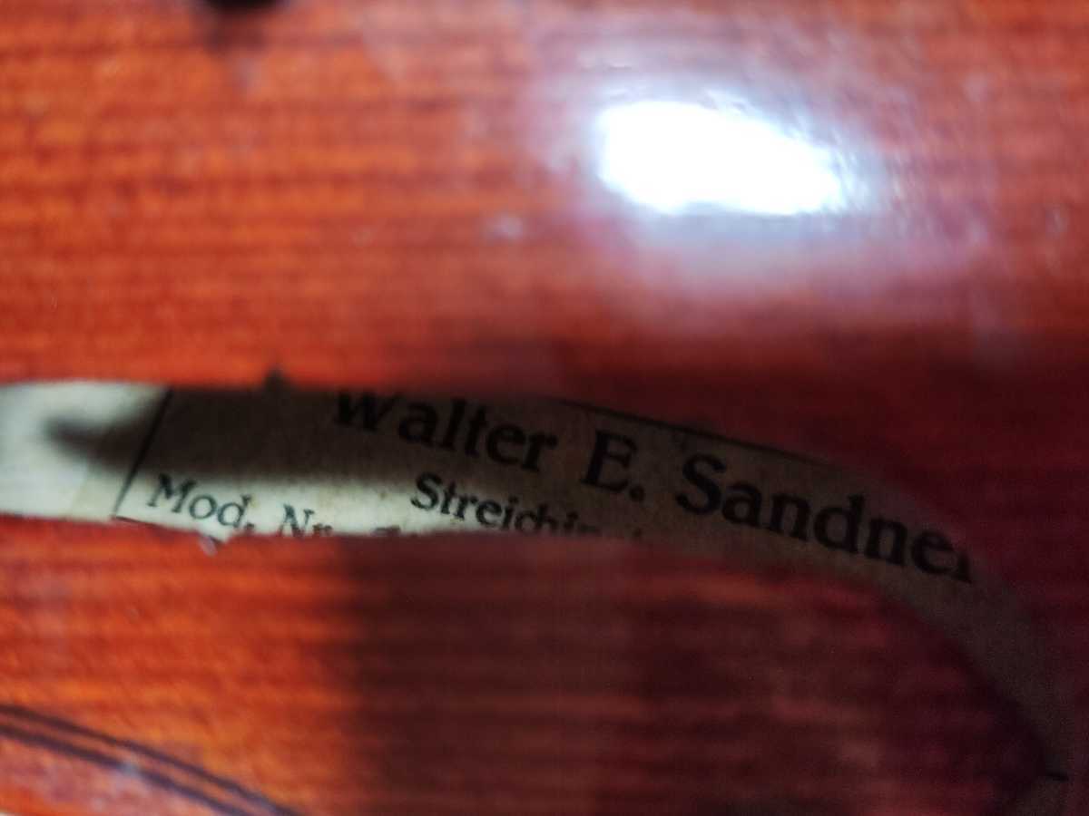 楽器・機材 ドイツ製 4⁄4バイオリン 裏板一枚板 Walter E. Sandner