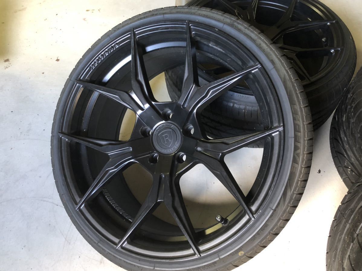 ROHANA RFX5 9.5j+38 11j+28 19インチ 114.3-5穴 タイヤ付き 4本セット 