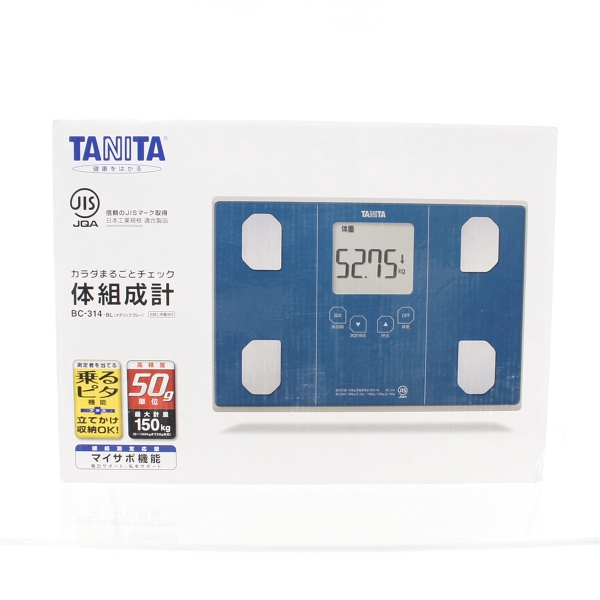 ▽140531未使用 タニタ 体組成計 メタリックブルー BC-314-BL