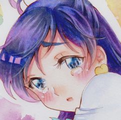 手描きイラスト　 雪城ほのか　　キュアホワイト 　ふたりはプリキュア 　　