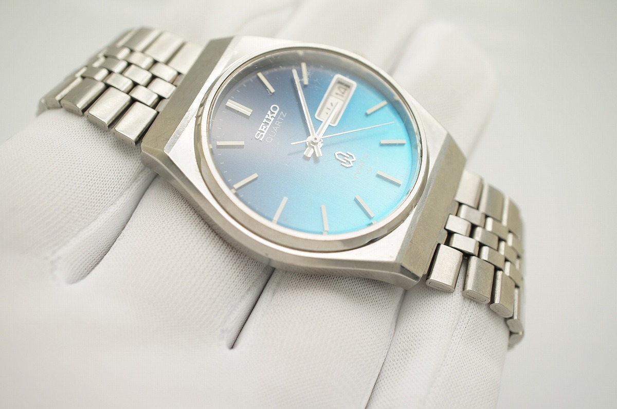 A363□作動良好 SEIKO セイコー TYPEⅡ タイプ2 デイデイト 青 