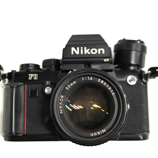 Nikon F3 HP Ai-s NIKKOR 50mm 1:1.4 一眼レフフィルムカメラ ボディ レンズ ニコン QS014-105 F3 HP Nikon f1.4 + フィルム