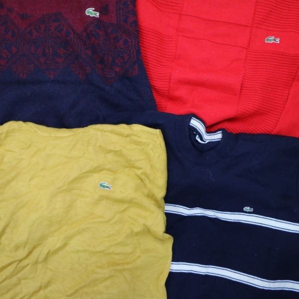 【人気，定番】 訳あり 15枚 ラコステ ニット セーター set ボーダー 柄 他 メンズ まとめ売 リメイク用 古着 最落なし 1円スタート 訳有3964(セーター)｜売買されたオークション情報、yahooの商品情報をアーカ 男性用