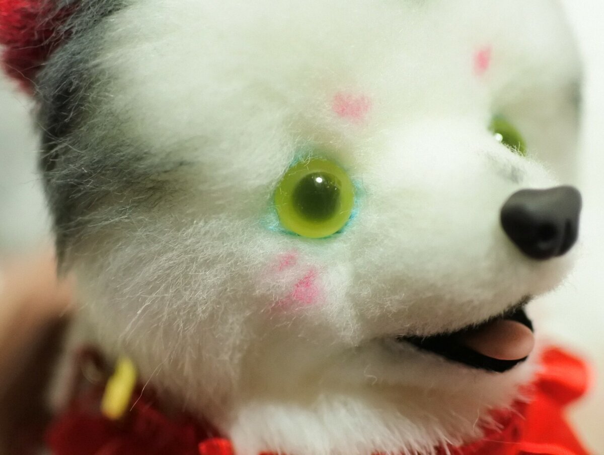 張り子オオカミ＊オオカミ＊狼＊幻獣＊ぬいぐるみ＊アートドール＊可動