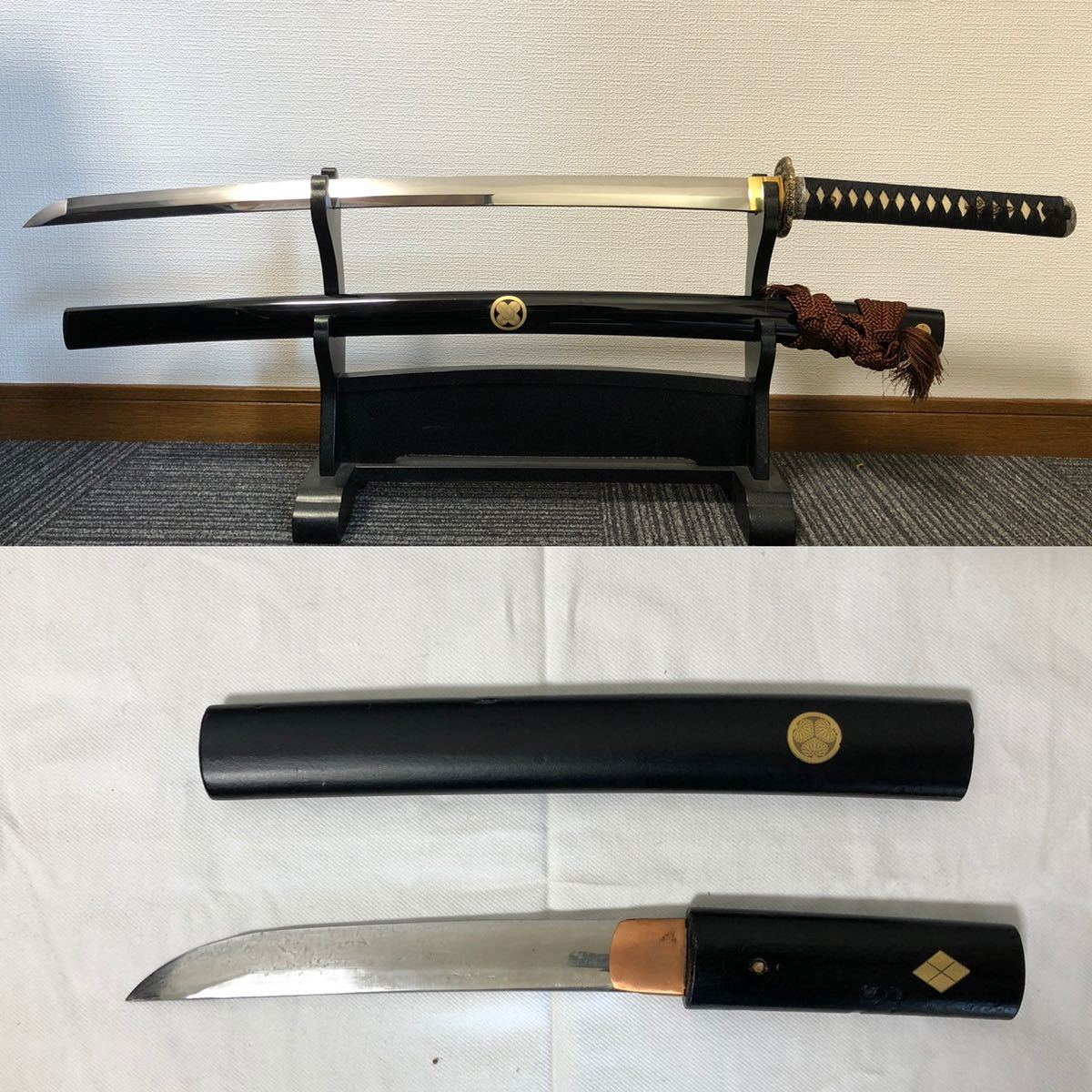 【1円スタート】日本刀 短刀 2振セット 銘入り 拵え