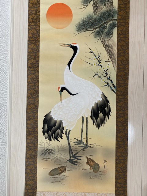 掛軸　梅花富士　南風筆 縁起画掛け軸 松竹梅鶴亀 瀬田功舟 – 寿鳳人形の東芸