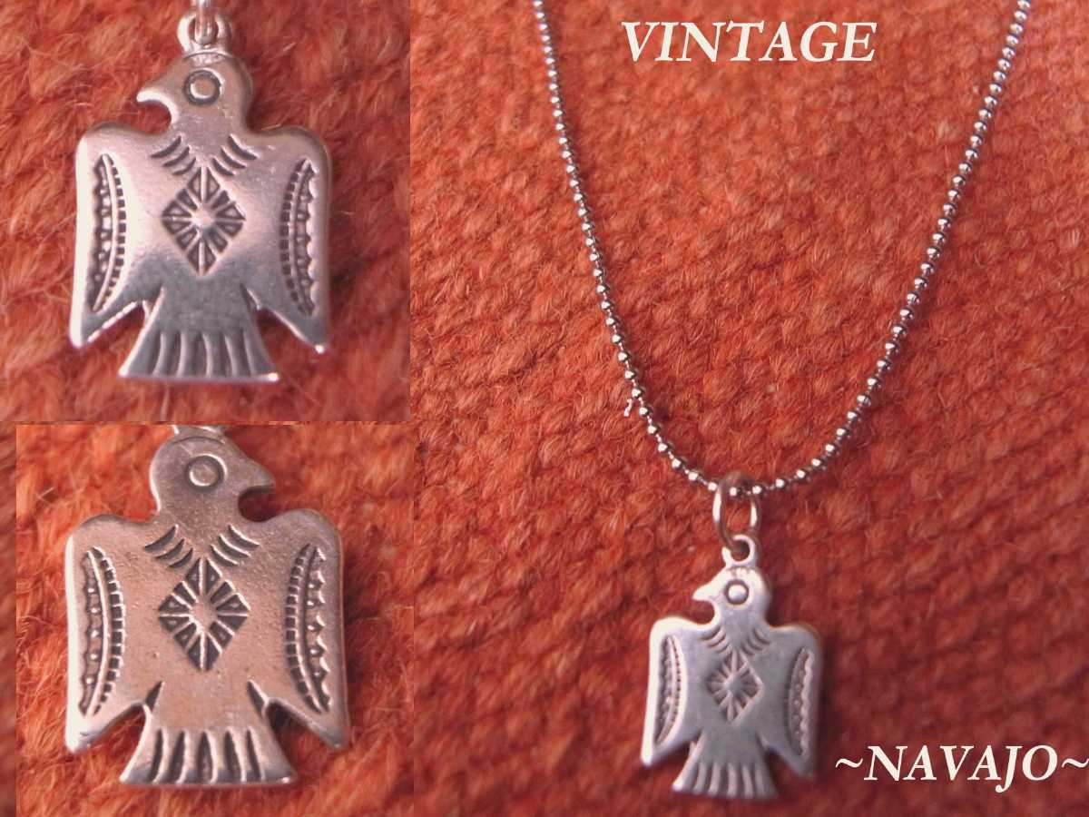 VINTAGE ナバホ NAVAJO サンダーバード silver ネックレス VINTAGE 