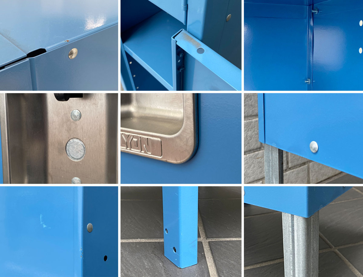 LYON 5-TIER LOCKER - ルーバー/グレー PFS ロッカー 取りつく