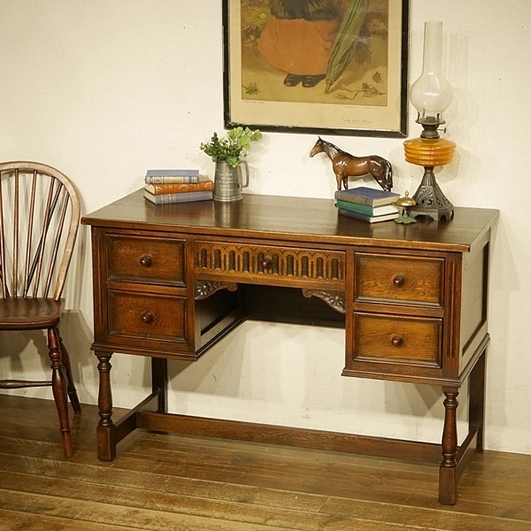 英国イギリスアンティーク家具 デスク 両袖机 書斎 オーク材 樫 9997w 西洋 売買されたオークション情報 Yahooの商品情報をアーカイブ公開 オークファン Aucfan Com