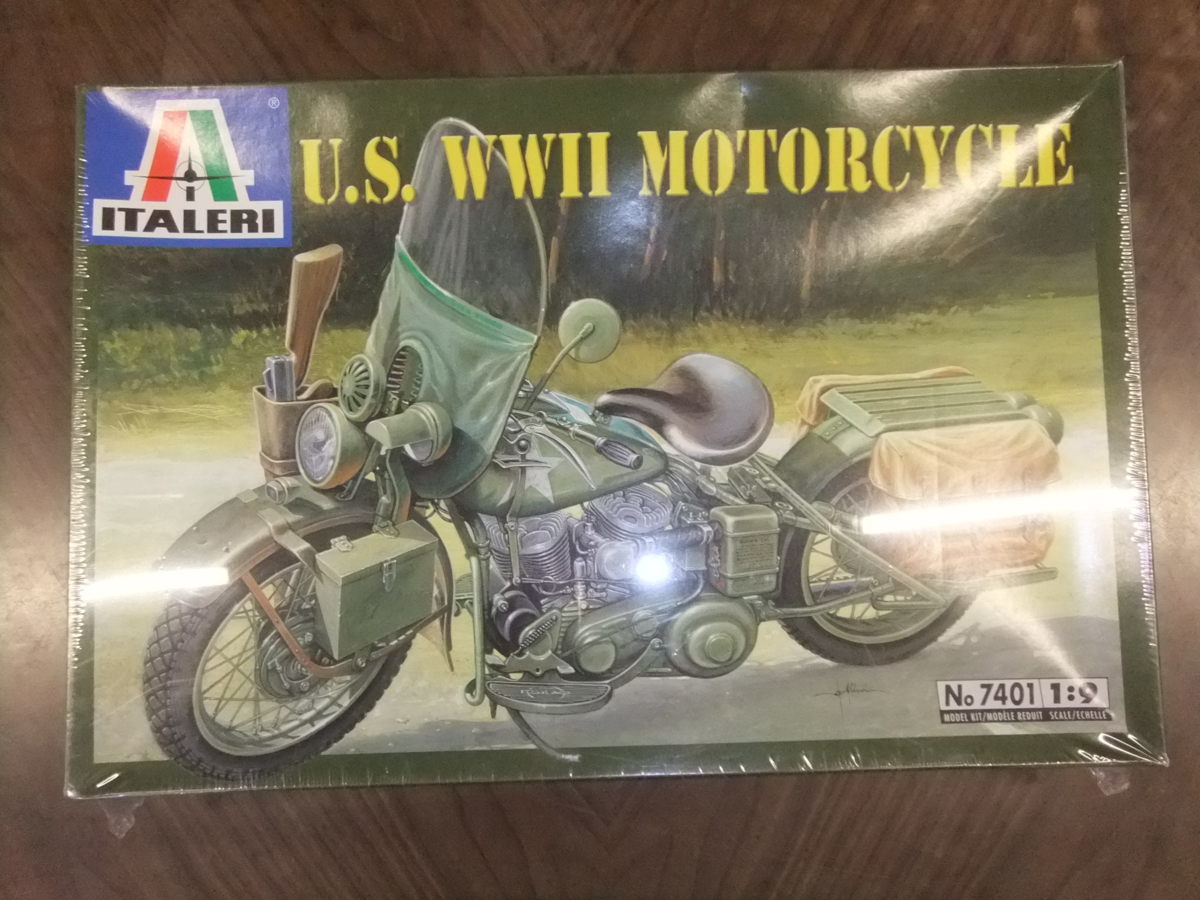 イタレリ 1/9 WW.II アメリカ陸軍 軍用バイク WLA 750 プラモ イタレリ