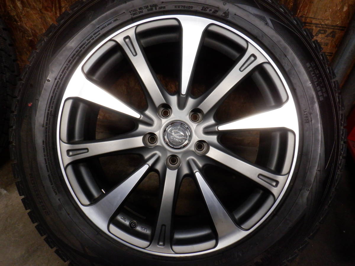 ダンロップ スタッドレス 7.5J +38 DUNLOP SJ8 バリ溝 18in PCD114.3 