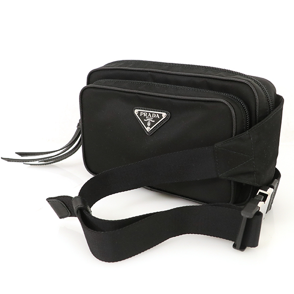 プラダ PRADA NERO ブラック テスートナイロン ボディバッグ ウエストポーチ 1BL010 男女兼用 【xx】【中古】