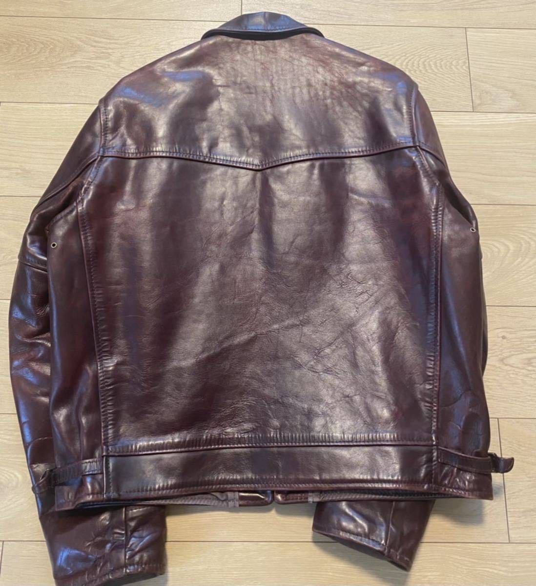 美品】エアロレザー ライダースジャケット ホースハイド 38 AERO 