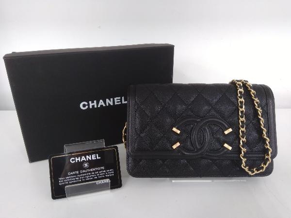 セール，お買い得 CHANEL シャネル CCフィリグリー チェーンウォレット 財布 ショルダー 黒 ゴールドチェーン 長財布 ココマーク(女性用財布)｜売買されたオークション情報、yahooの商品情報をアーカイブ公開 - 服飾小物