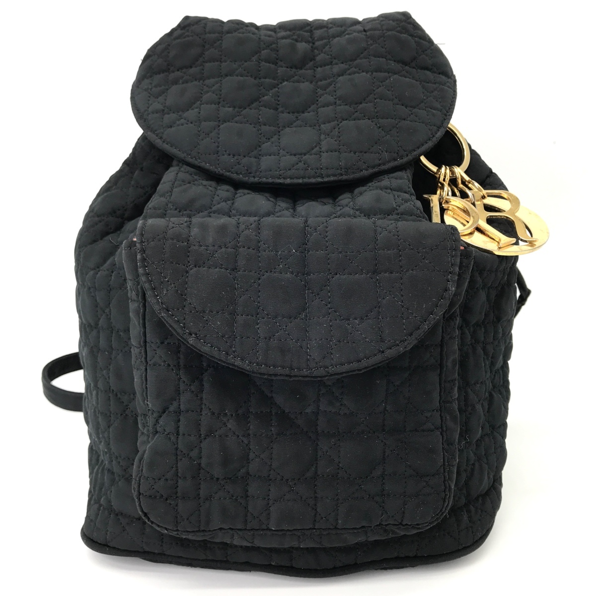 M2450 1円 ベタなし Dior レディディオール カナージュ ナイロン ロゴ 