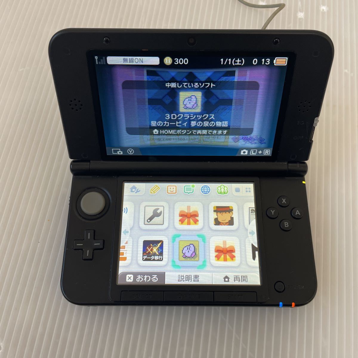 Newニンテンドー3DSLL本体 ライム×ブラック SPR-001 簡單動作確認OK  