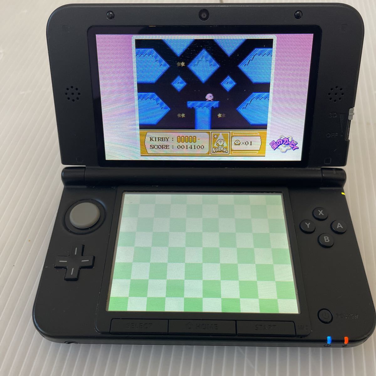 Newニンテンドー3DSLL本体 ライム×ブラック SPR-001 簡單動作確認OK  