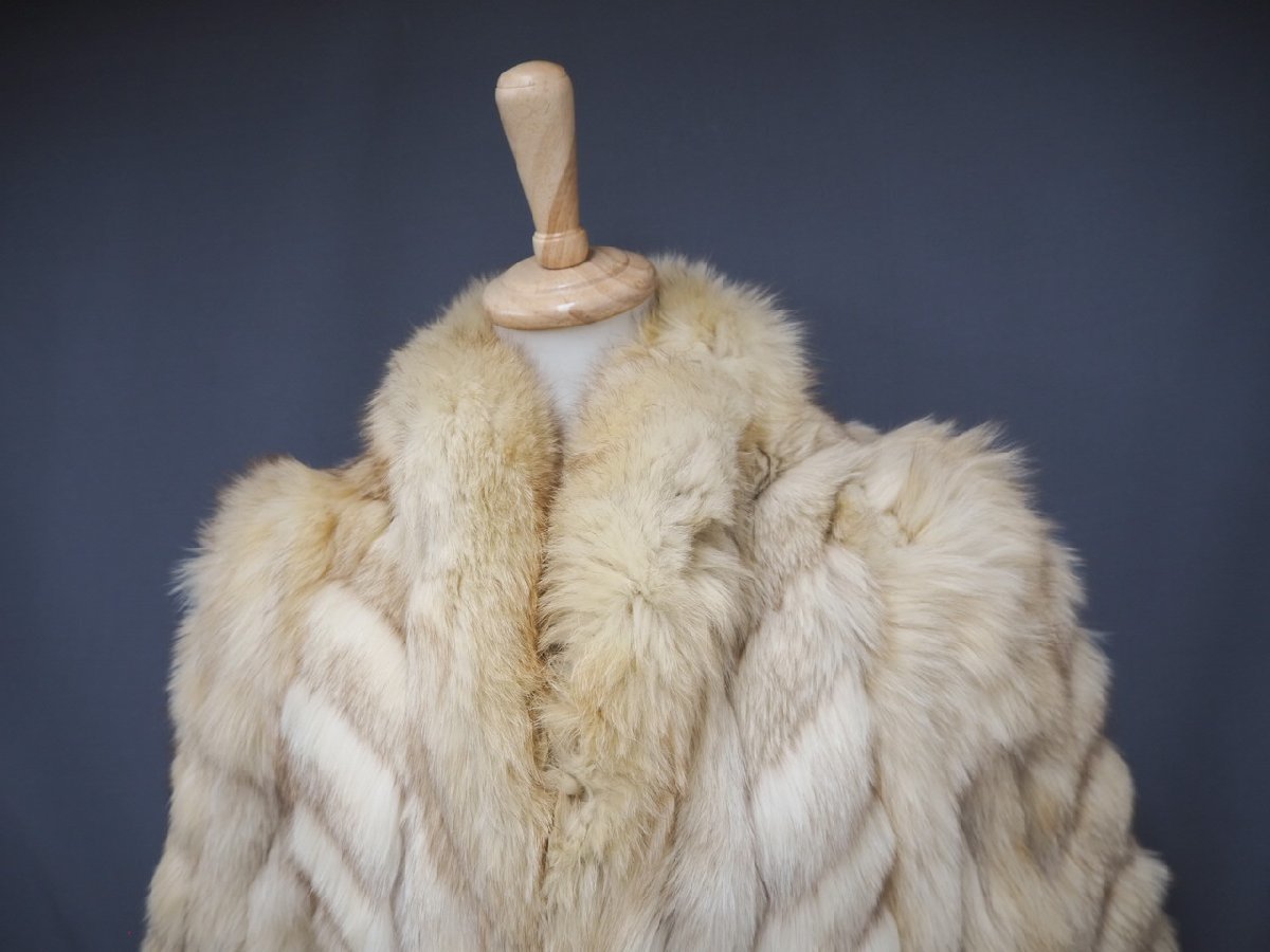 お値打ち品【 ￥1000～ / WORLD FUR / 銀 SAGA FOX / BIG 15号 】高級 