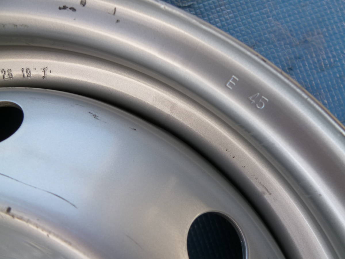 純正 鉄チン・スチールホイール 14×5J 約+40(手測り) PCD100 4穴 ハブ