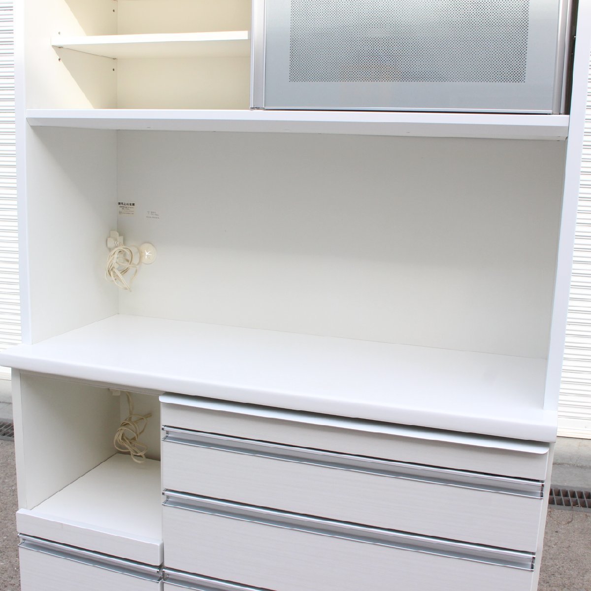 T382) 松田家具 レンジボード ロジャーレンジ 1180 食器棚 W117.5cm