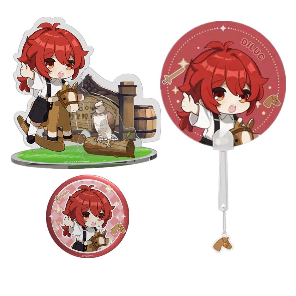 原神 ディルック 3点セット 公式正規品(コミック、アニメグッズ)｜売買