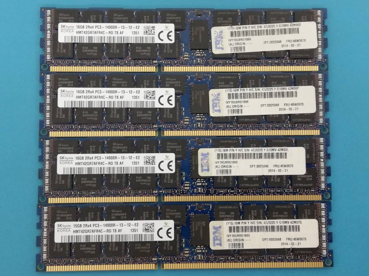 人気，お買い得 動作未確認 SK hynix製 PC3-14900R 2Rx4 16GB&times;4枚組=64GB 13510161221(メモリ)｜売買されたオークション情報、yahooの商品情報をアーカイブ公開 - オークファン その他