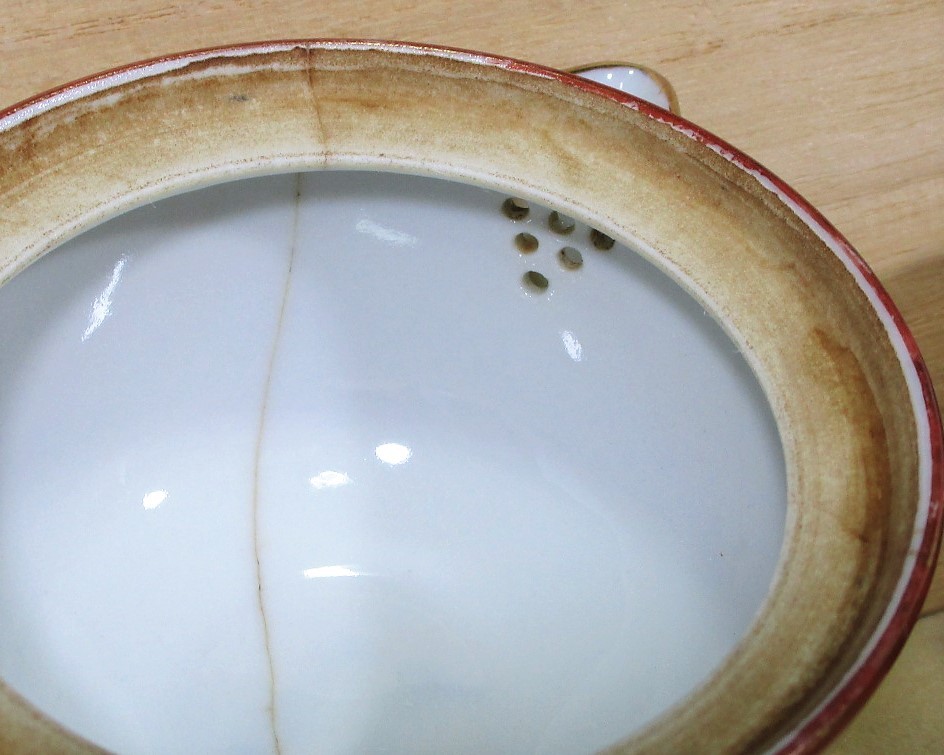永楽善五郎 大日本永楽造 和善金襴手 唐草絵 宝瓶 煎茶碗 三客 布 桐箱