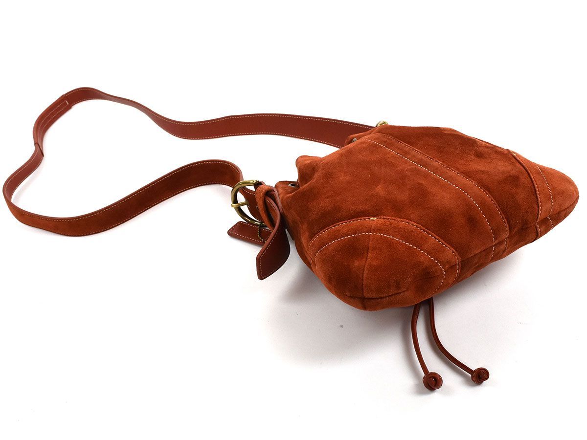 117841〇美品 COACH コーチ 巾着型 ショルダーバッグ 斜めがけ 9524 