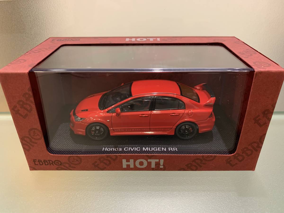 ☆新品☆エブロ 1/43 ホンダ シビック 無限 RR レッド CIVIC MUGEN 