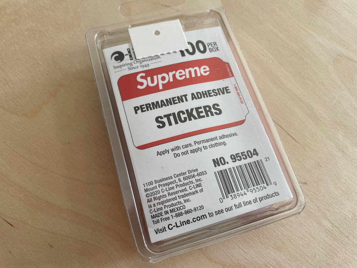 新品 未使用 シュプリーム ステッカー Supreme Permanent Adhesive 