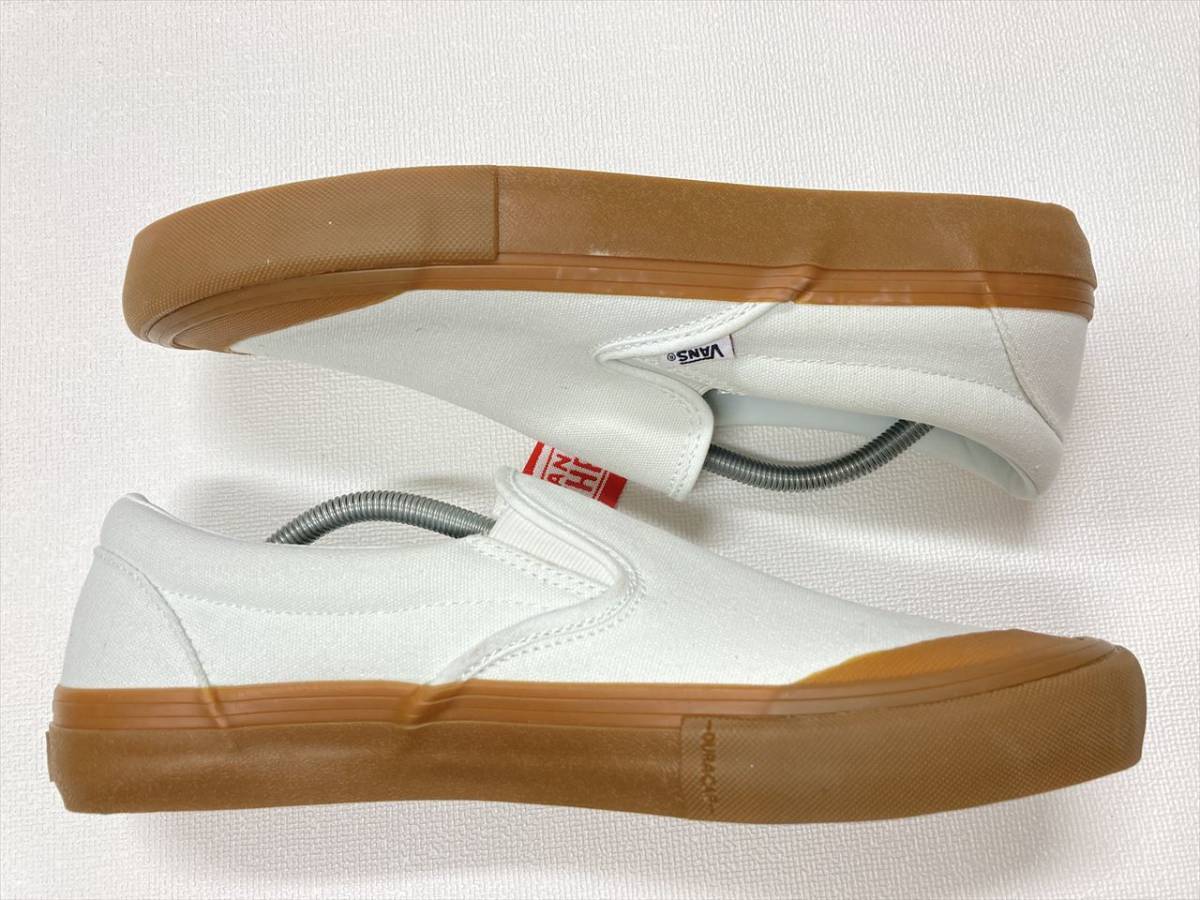 レア!! VANS SLIPON Pro 白 ガムソール ラバー ハーフムーン? US11.5 