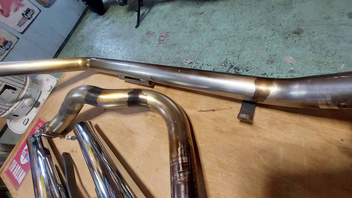 ショベル ショベルヘッド リジット トランペットマフラー(ハーレー