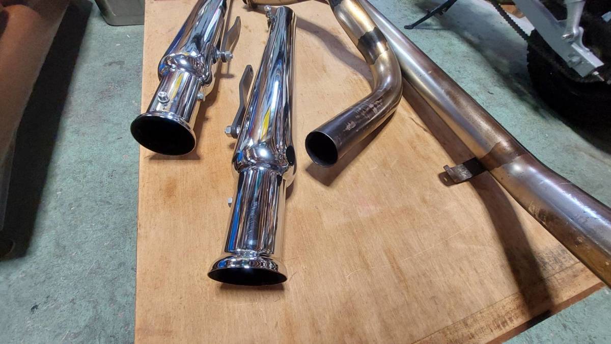 ショベル ショベルヘッド リジット トランペットマフラー(ハーレー
