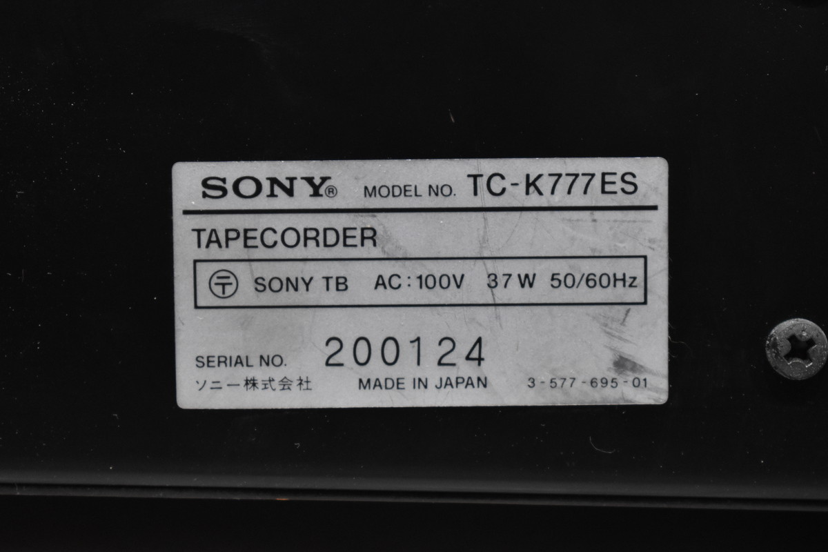 SONY ソニー カセットデッキ TC-K777ES【ジャンク品】 SONY ソニー