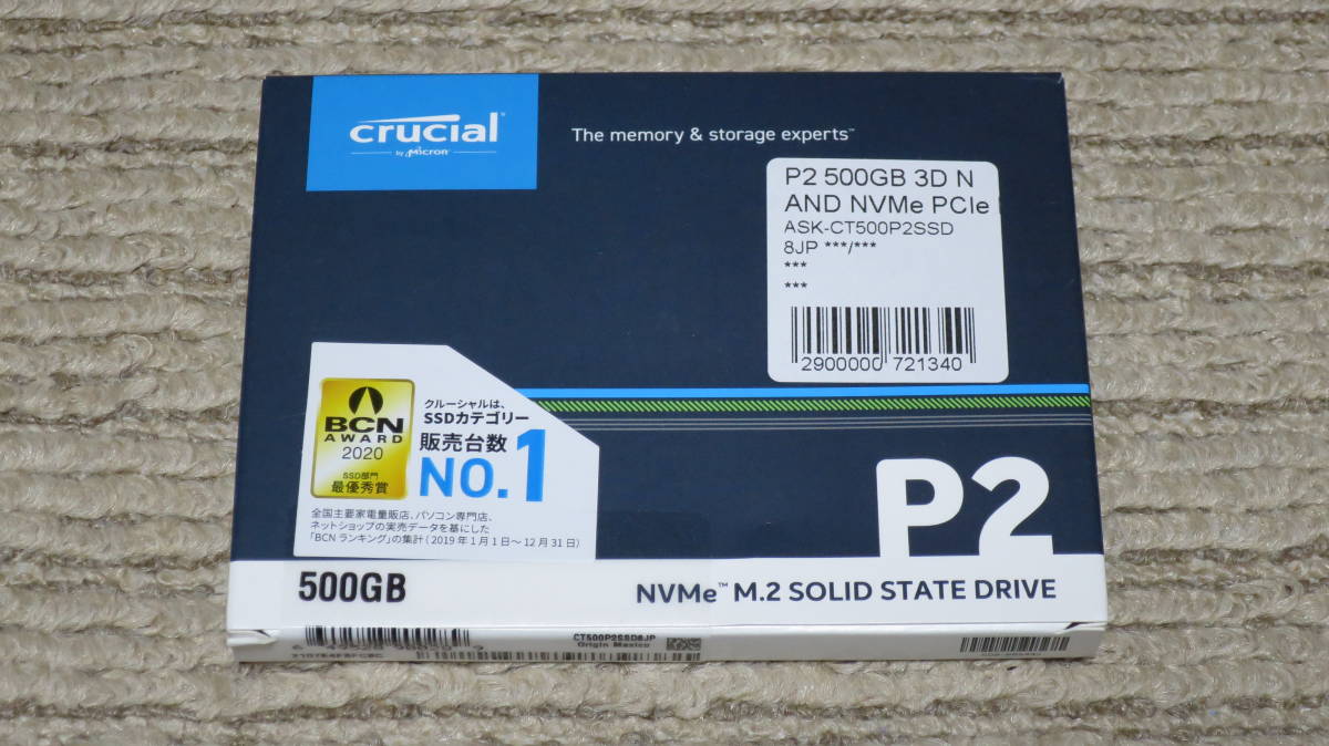  Crucial クルーシャル 500GB M.2 SSD P2 CT500P2SSD8 2(256GB～)｜売買されたオークション情報、yahooの商品情報をアーカイブ公開 - オークファン 256GB～