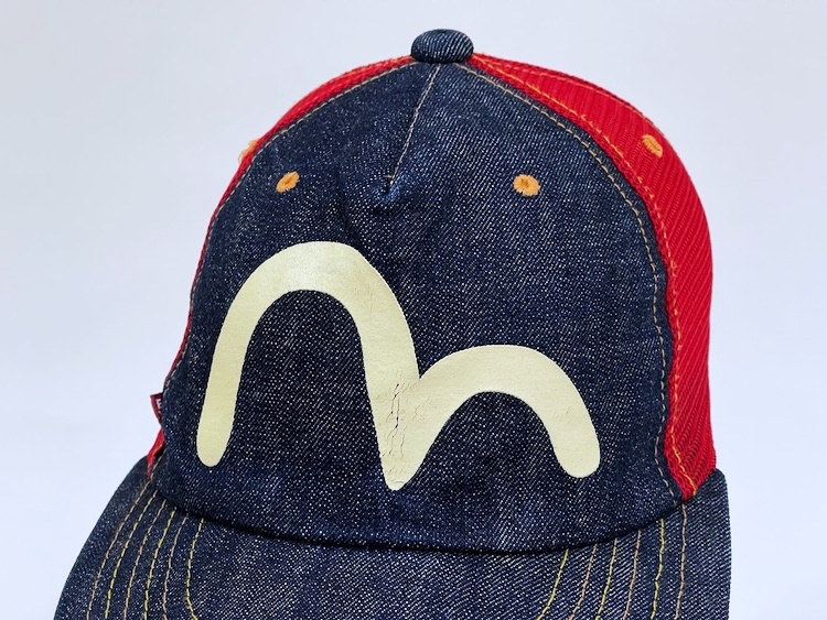 エヴィス EVISU カモメ かもめ デニム スナップバック メッシュ