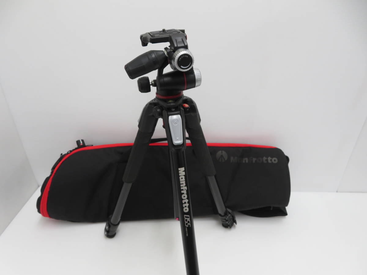 kd45) Manfrotto マンフロット プロ アルミ三脚 3段 MT055XPRO3/ギア雲 