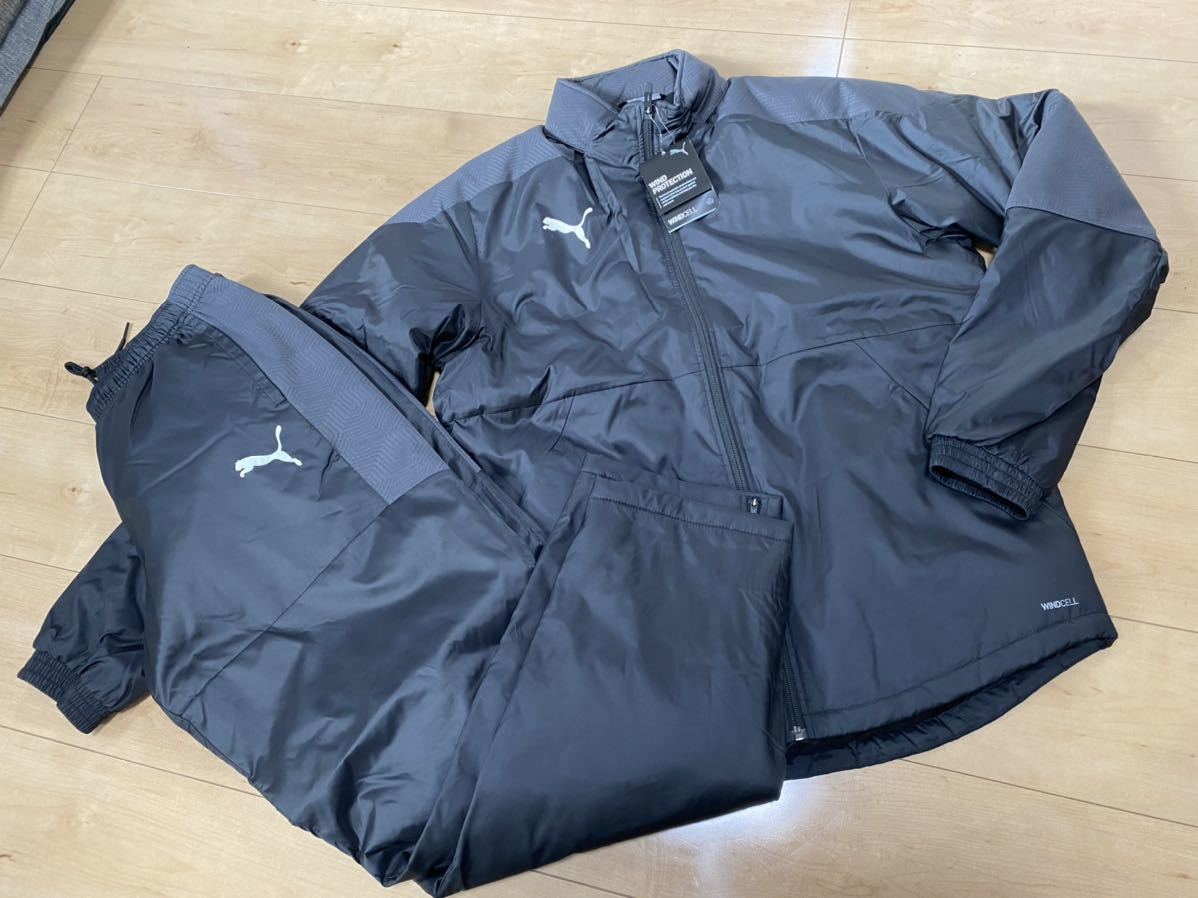  秋冬物 ￥20900 プーマ Lサイズ 中綿上下セット トレーニングウェア 裏起毛 防風 PUMA パデッドジャケット&パンツ 黒(プーマ)｜売買されたオークション情報、yahooの商品情報をアーカイブ公 ナイロン