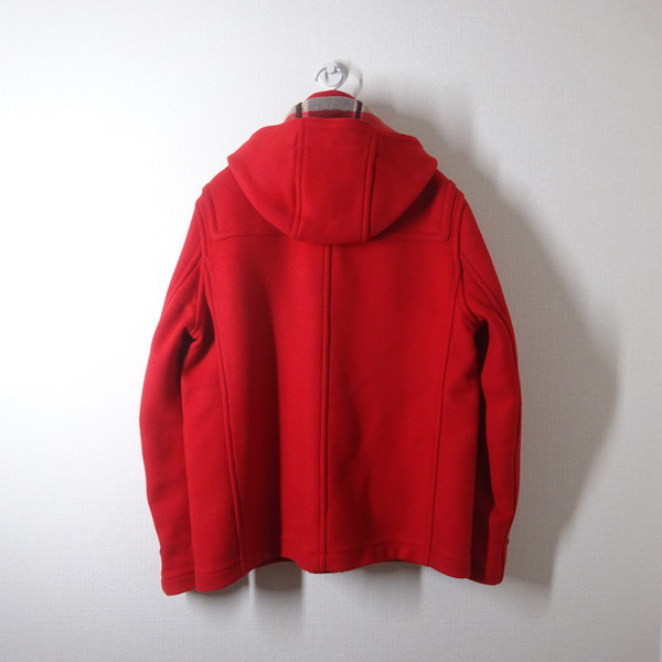 バーバリー レッド レア 内側ハート柄 ダッフルコート 36サイズ 明るかっ 