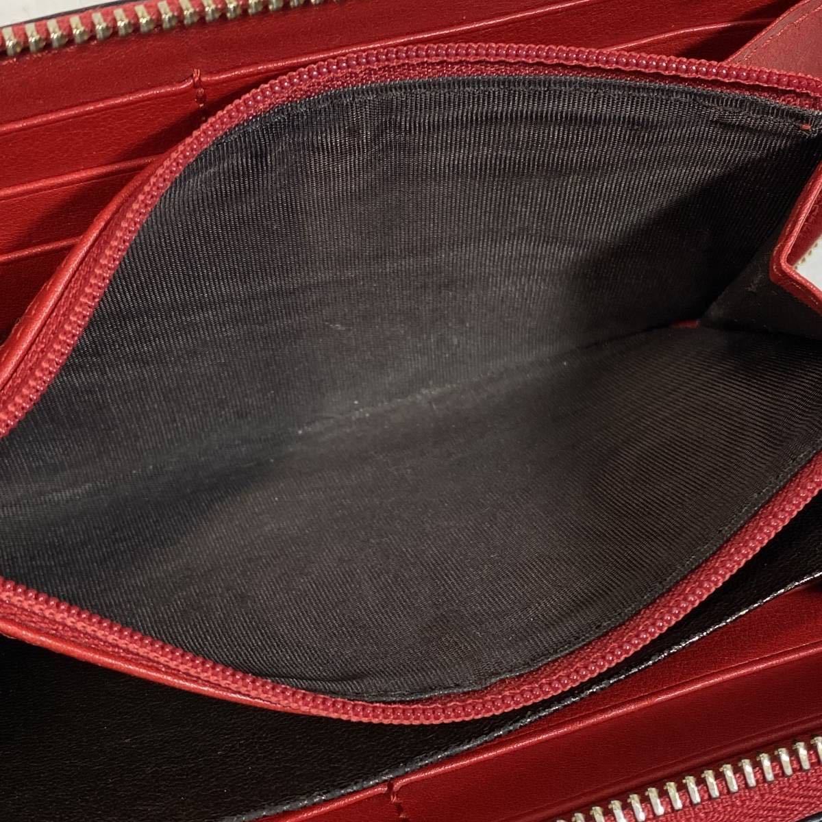 極美品〕GUCCI グッチ マイクログッチシマ ラウンドファスナー レザー