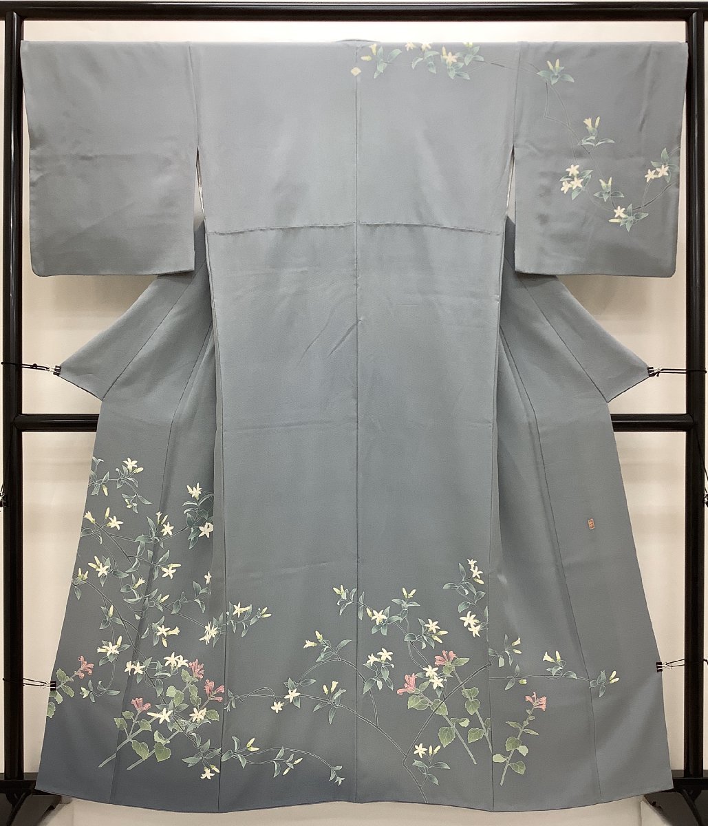 訪問着 袷 ぼかし 裄丈73cm 身丈169cm 宅配着物レンタルの 【競ナビ