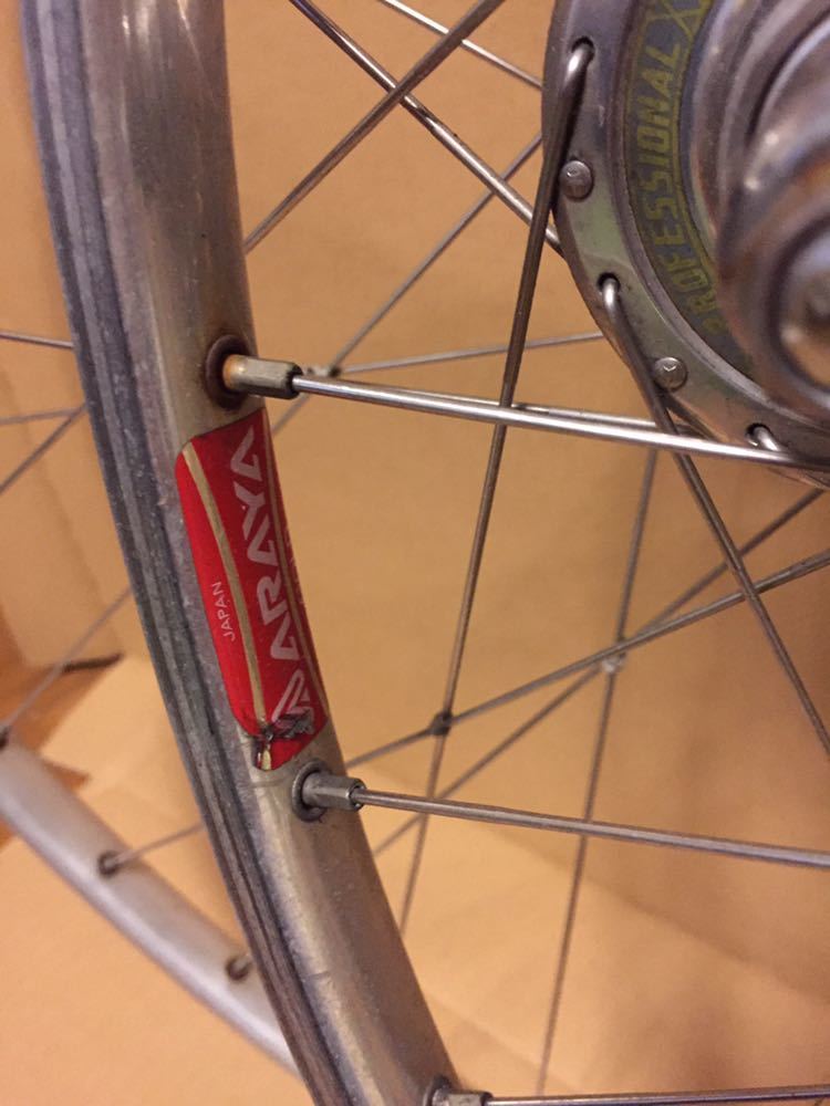 SANSIN サンシン ハブ araya gold リム njsホイールセット ピスト 競輪