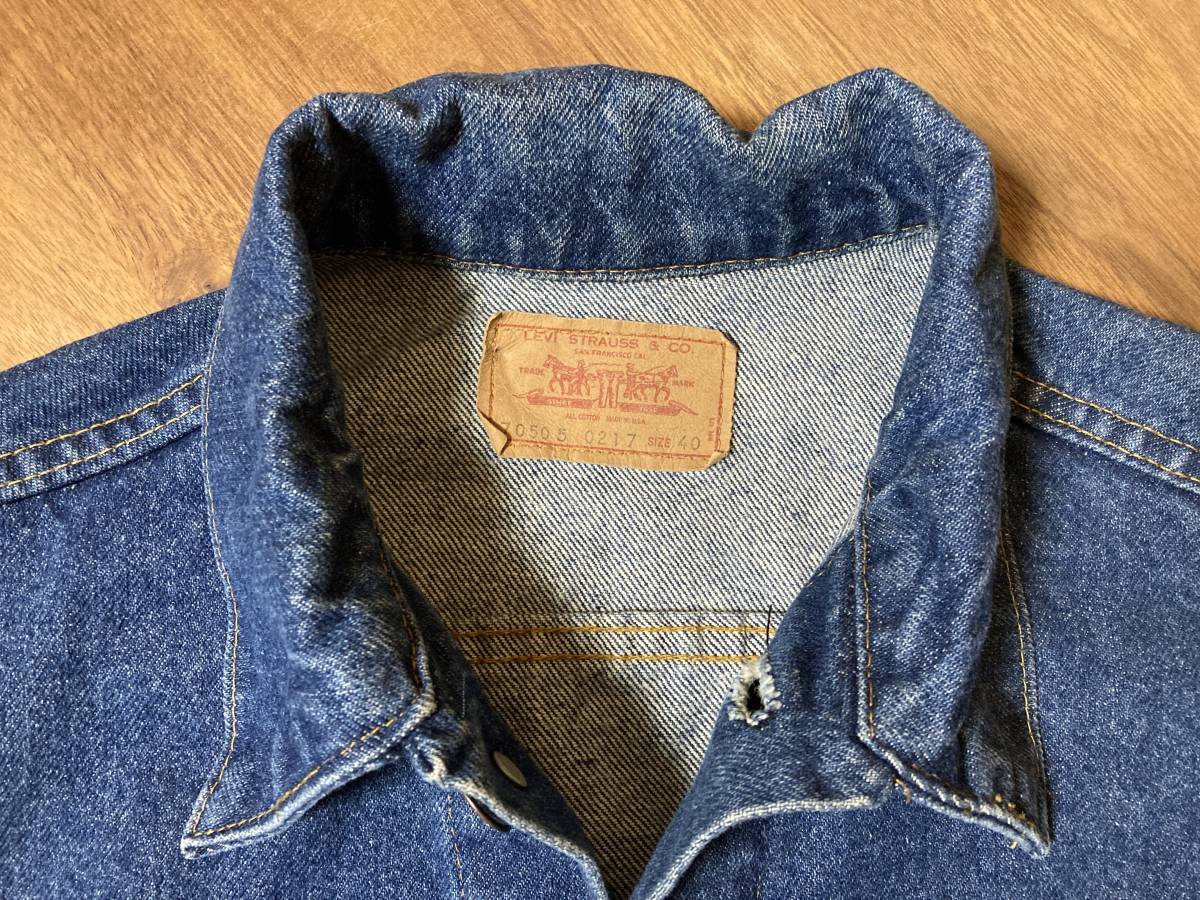 リーバイスLevis・USA製 70s80s 70505e 40 デニムJKT ケアタグ 66